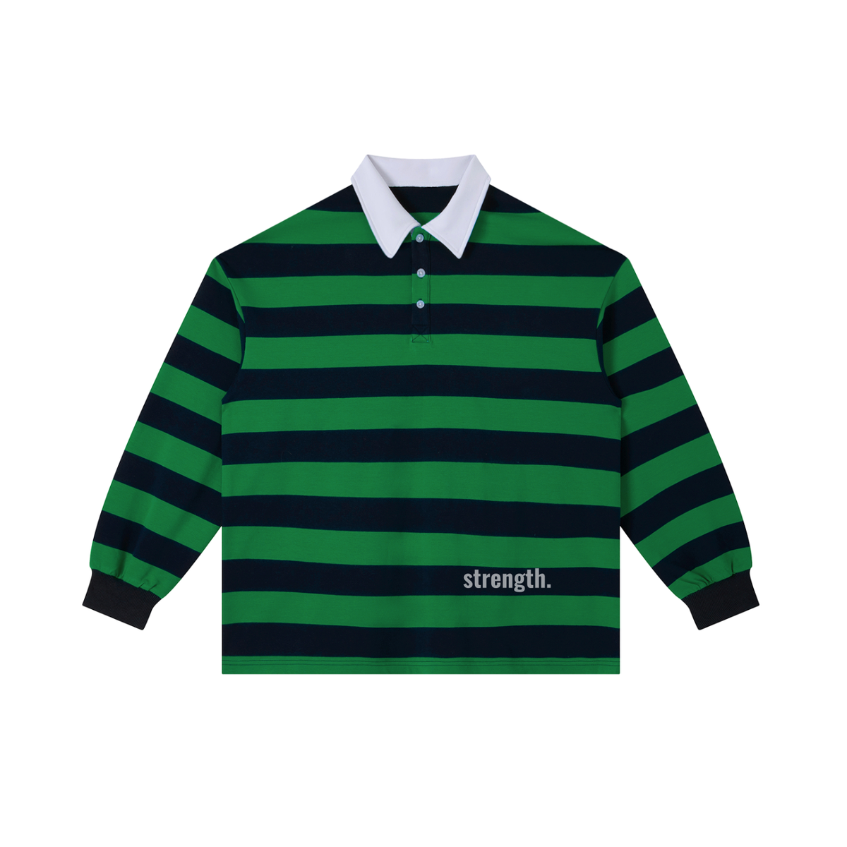 The "S.T.R.E.N.G.T.H." Striped Rugby